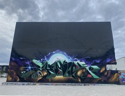 Colorful Stylewriting by Rymd and Rymds. This Graffiti is located in Stockholm, Sweden and was created in 2021. This Graffiti can be described as Stylewriting and Murals.