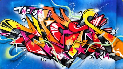 Colorful Stylewriting by Mister Clay and Theta. This Graffiti is located in Italy and was created in 2016.