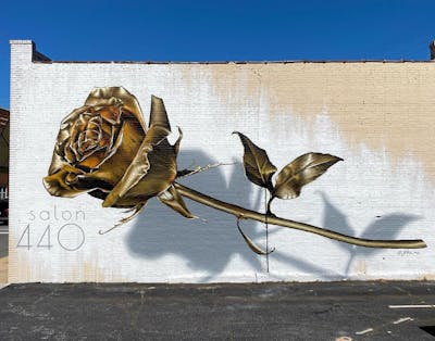 Gold 3D by Jeks. This Graffiti is located in greensboro, United States and was created in 2021. This Graffiti can be described as 3D, Special, Characters and Murals.