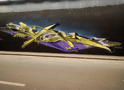 Violet and Beige Stylewriting by Syck. This Graffiti is located in bochum, Germany and was created in 2022.