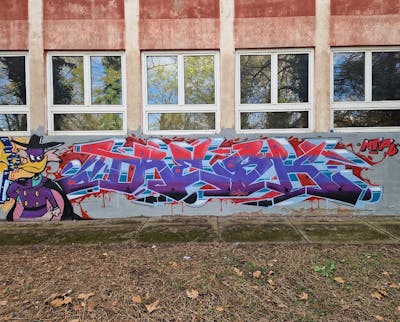 Violet and Colorful Stylewriting by Tresk. This Graffiti is located in Serbia and was created in 2024. This Graffiti can be described as Stylewriting and Characters.