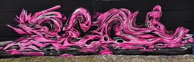 Coralle Stylewriting by Peru. This Graffiti is located in Hungary and was created in 2022. This Graffiti can be described as Stylewriting, 3D and Wall of Fame.