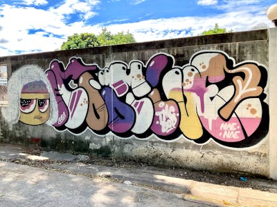 Colorful Stylewriting by Hootive and AVEGEE. This Graffiti is located in Thailand and was created in 2023. This Graffiti can be described as Stylewriting and Characters.
