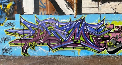 Colorful Stylewriting by BLAME. This Graffiti is located in Perth, Australia and was created in 2022. This Graffiti can be described as Stylewriting and Wall of Fame.