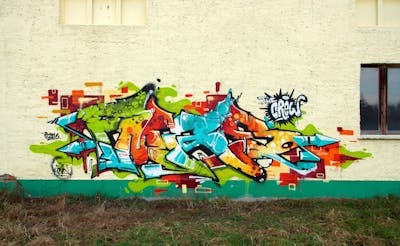 Colorful Stylewriting by FMR. This Graffiti is located in Delitzsch, Germany and was created in 2016. This Graffiti can be described as Stylewriting and Abandoned.
