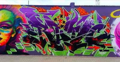 Light Green and Violet Stylewriting by Rudi and Rudiart. This Graffiti was created in 2020 but its location is unknown. This Graffiti can be described as Stylewriting.