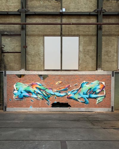Colorful Stylewriting by Does. This Graffiti is located in Netherlands and was created in 2020. This Graffiti can be described as Stylewriting, 3D, Futuristic and Special.
