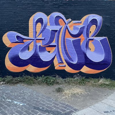 Colorful Stylewriting by Fate.01. This Graffiti is located in London, United Kingdom and was created in 2021. This Graffiti can be described as Stylewriting and 3D.