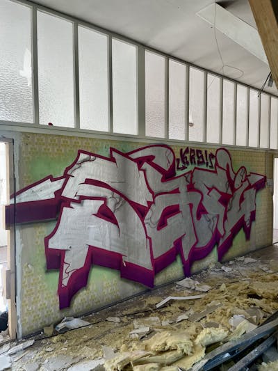Chrome and Red Stylewriting by Safi. This Graffiti is located in Germany and was created in 2023. This Graffiti can be described as Stylewriting and Abandoned.