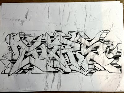 Black and White Blackbook by Gaps. This Graffiti is located in Leipzig, Germany and was created in 2023. This Graffiti can be described as Blackbook.