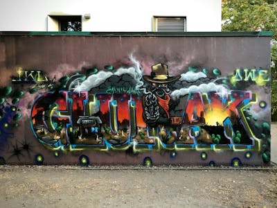 Colorful Stylewriting by Glurak. This Graffiti is located in Berlin, Germany and was created in 2022. This Graffiti can be described as Stylewriting and Characters.