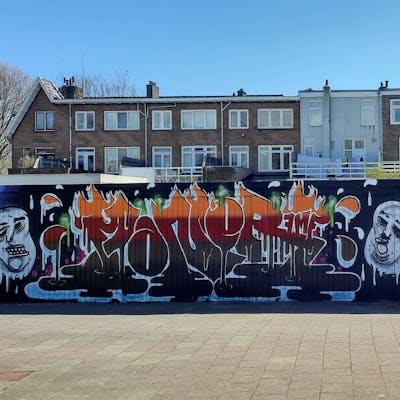 Colorful Stylewriting by Maner, fmf and vec. This Graffiti is located in Amsterdam, Netherlands and was created in 2022.