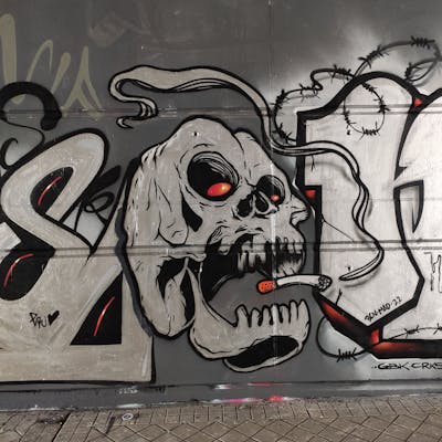 Chrome Characters by NKS. This Graffiti is located in madrid, Spain and was created in 2022.