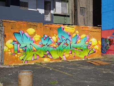 Colorful Stylewriting by Defy. This Graffiti is located in San Juan, Puerto Rico and was created in 2011. This Graffiti can be described as Stylewriting and Wall of Fame.