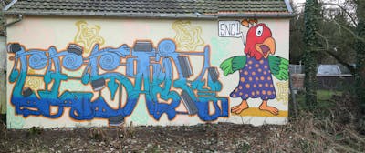 Colorful Stylewriting by CesarOne.SNC. This Graffiti is located in Frankfurt, Germany and was created in 2018. This Graffiti can be described as Stylewriting and Characters.