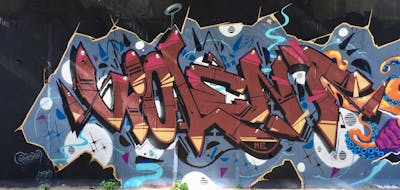 Colorful Stylewriting by Violent. This Graffiti is located in Kuala Lumpur, Malaysia and was created in 2020. This Graffiti can be described as Stylewriting and Wall of Fame.