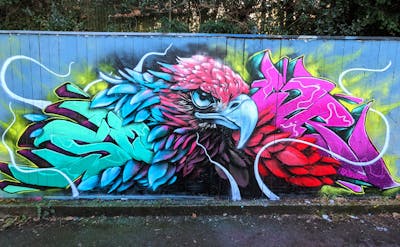 Colorful Stylewriting by SQWR. This Graffiti is located in United Kingdom and was created in 2024. This Graffiti can be described as Stylewriting, Characters and Streetart.