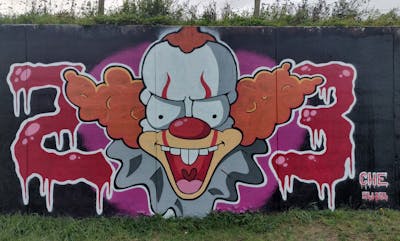 Colorful Stylewriting by 203 Crew, CHE and SW203. This Graffiti is located in Geleen, Netherlands and was created in 2023. This Graffiti can be described as Stylewriting and Characters.