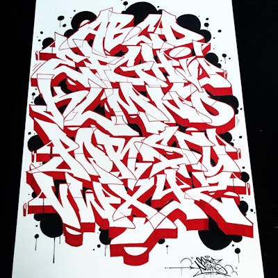 Red and Black Blackbook by Signo. This Graffiti is located in France and was created in 2022. This Graffiti can be described as Blackbook.