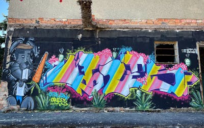 Colorful Stylewriting by ORES24. This Graffiti is located in Harz, Germany and was created in 2021. This Graffiti can be described as Stylewriting, Characters and Abandoned.