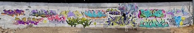 Colorful Stylewriting by Chr15, Aser, Iok, Opys, Beas, Ders, Skaf, WOOKY, iam, ports, shack, grob, furz and zar. This Graffiti is located in Leipzig, Germany and was created in 2023.