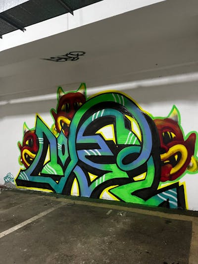 Light Green and Light Blue Stylewriting by Gore103. This Graffiti is located in Baku, Azerbaijan and was created in 2024. This Graffiti can be described as Stylewriting and Characters.