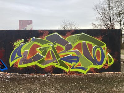 Light Green and Colorful Stylewriting by Curt. This Graffiti is located in Regensburg, Germany and was created in 2023. This Graffiti can be described as Stylewriting and Wall of Fame.