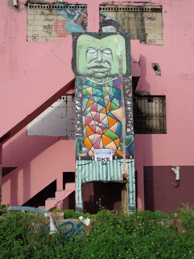 Coralle and Colorful Streetart by SKE. This Graffiti is located in San Juan, Puerto Rico and was created in 2011.