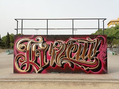 Red and Colorful Stylewriting by Bizcui. This Graffiti is located in Sevilla, Spain and was created in 2021. This Graffiti can be described as Stylewriting and Handstyles.