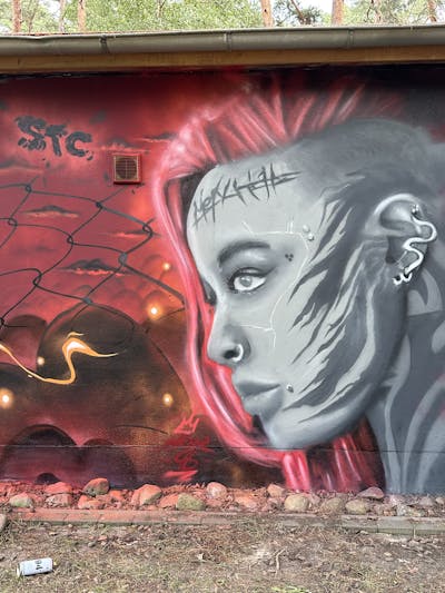 Grey and Red Characters by Menni96. This Graffiti is located in Germany and was created in 2023.