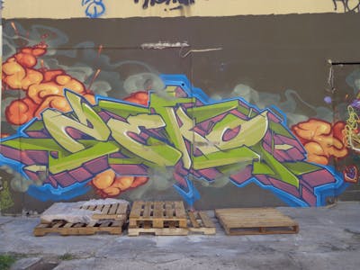 Colorful Stylewriting by Zeck / Zeko. This Graffiti is located in San Juan, Puerto Rico and was created in 2011. This Graffiti can be described as Stylewriting and Wall of Fame.