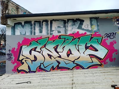 Colorful Stylewriting by Seop One. This Graffiti is located in Luxembourg City, Luxembourg and was created in 2023. This Graffiti can be described as Stylewriting and Street Bombing.