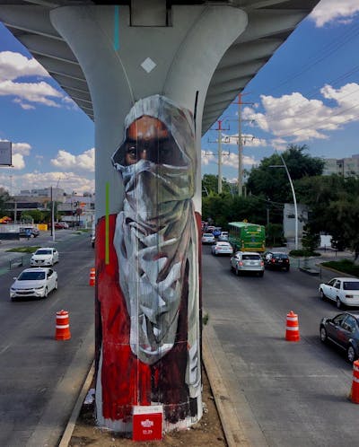 Colorful Characters by MESTIZOS.collective. This Graffiti is located in Guadalajara, Mexico and was created in 2019. This Graffiti can be described as Characters and Murals.