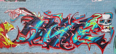 Colorful and Red Stylewriting by Snipe. This Graffiti is located in United States and was created in 2023. This Graffiti can be described as Stylewriting and Characters.