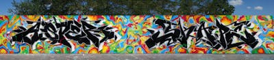 Colorful and Black Stylewriting by ASPIR, S.KAPE289 and Skape289. This Graffiti is located in Leipzig, Germany and was created in 2018. This Graffiti can be described as Stylewriting and Wall of Fame.