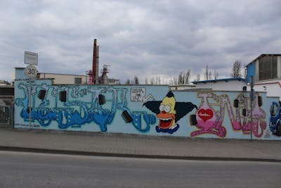 Colorful Stylewriting by CesarOne.SNC. This Graffiti is located in Frankfurt am Main, Germany and was created in 2020. This Graffiti can be described as Stylewriting, Wall of Fame and Characters.