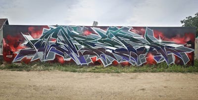 Colorful and Grey Stylewriting by Wuper. This Graffiti is located in Indjija, Serbia and was created in 2018. This Graffiti can be described as Stylewriting.
