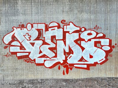Red and Chrome Stylewriting by Remo. This Graffiti is located in Magdeburg, Germany and was created in 2024.