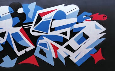 Light Blue and White and Red Stylewriting by Gospel. This Graffiti is located in Athens, Greece and was created in 2023. This Graffiti can be described as Stylewriting, Characters and Futuristic.