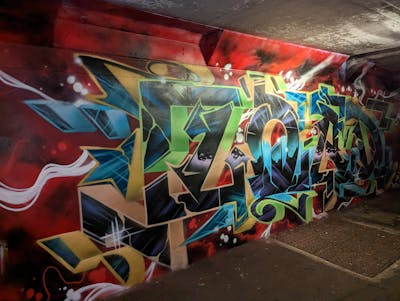 Colorful Stylewriting by LORD. This Graffiti is located in Caen, France and was created in 2023.